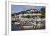 Fishing Boats and Sailing Yachts Moored in Looe Harbour, Cornwall, England, United Kingdom, Europe-Nick Upton-Framed Photographic Print