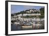 Fishing Boats and Sailing Yachts Moored in Looe Harbour, Cornwall, England, United Kingdom, Europe-Nick Upton-Framed Photographic Print