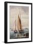 Fishing Boats and Steamship-Giacinto Gigante-Framed Premium Giclee Print