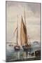 Fishing Boats and Steamship-Giacinto Gigante-Mounted Premium Giclee Print