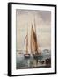 Fishing Boats and Steamship-Giacinto Gigante-Framed Giclee Print