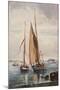 Fishing Boats and Steamship-Giacinto Gigante-Mounted Giclee Print