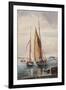 Fishing Boats and Steamship-Giacinto Gigante-Framed Giclee Print