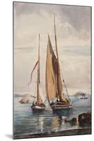 Fishing Boats and Steamship-Giacinto Gigante-Mounted Giclee Print