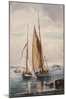 Fishing Boats and Steamship-Giacinto Gigante-Mounted Giclee Print