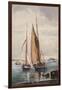 Fishing Boats and Steamship-Giacinto Gigante-Framed Giclee Print