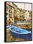 Fishing Boats are Parked in Streets Each Night, Manarola, Cinque Terre, Tuscany, Italy-Richard Duval-Framed Stretched Canvas