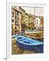 Fishing Boats are Parked in Streets Each Night, Manarola, Cinque Terre, Tuscany, Italy-Richard Duval-Framed Photographic Print