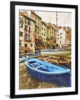 Fishing Boats are Parked in Streets Each Night, Manarola, Cinque Terre, Tuscany, Italy-Richard Duval-Framed Photographic Print