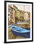 Fishing Boats are Parked in Streets Each Night, Manarola, Cinque Terre, Tuscany, Italy-Richard Duval-Framed Photographic Print