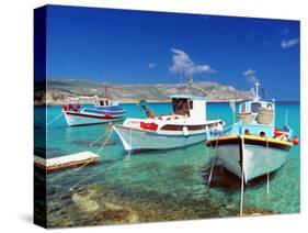 Fishing Boats at Anopi Beach, Karpathos, Dodecanese, Greek Islands, Greece, Europe-Sakis Papadopoulos-Stretched Canvas