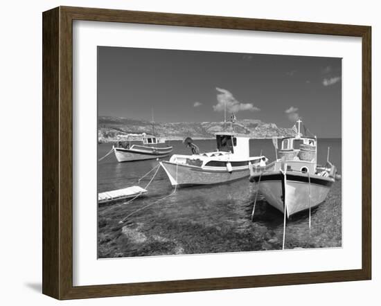 Fishing Boats at Anopi Beach, Karpathos, Dodecanese, Greek Islands, Greece, Europe-Sakis Papadopoulos-Framed Photographic Print