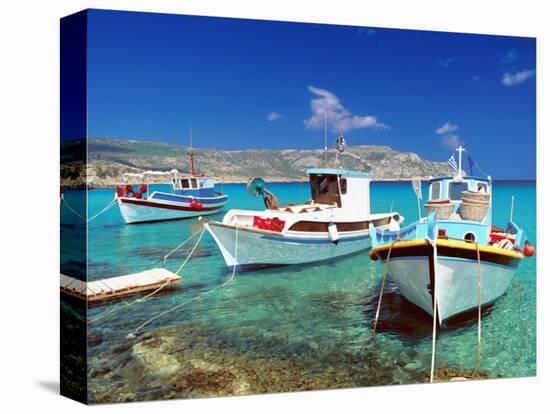 Fishing Boats at Anopi Beach, Karpathos, Dodecanese, Greek Islands, Greece, Europe-Sakis Papadopoulos-Stretched Canvas