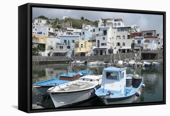 Fishing Boats at Borgo Sant' Angelo, Ischia, Campania, Italy, Europe-Oliviero Olivieri-Framed Stretched Canvas