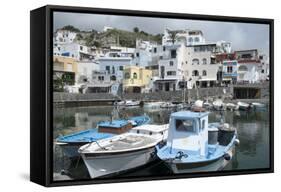 Fishing Boats at Borgo Sant' Angelo, Ischia, Campania, Italy, Europe-Oliviero Olivieri-Framed Stretched Canvas