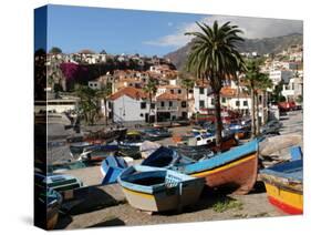 Fishing Boats at Camara De Lobos, Madeira-null-Stretched Canvas