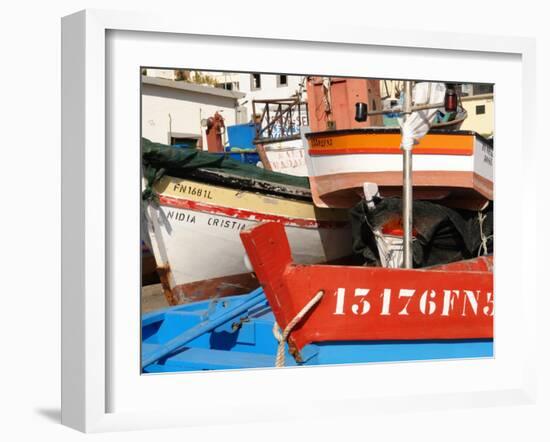 Fishing Boats at Camara De Lobos, Madeira-null-Framed Photographic Print