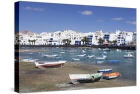 Fishing Boats at Charco San Gines Laguna, Arrecife, Lanzarote, Canary Islands, Spain-Markus Lange-Stretched Canvas