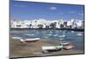 Fishing Boats at Charco San Gines Laguna, Arrecife, Lanzarote, Canary Islands, Spain-Markus Lange-Mounted Photographic Print