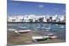 Fishing Boats at Charco San Gines Laguna, Arrecife, Lanzarote, Canary Islands, Spain-Markus Lange-Mounted Photographic Print