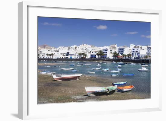 Fishing Boats at Charco San Gines Laguna, Arrecife, Lanzarote, Canary Islands, Spain-Markus Lange-Framed Photographic Print
