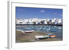 Fishing Boats at Charco San Gines Laguna, Arrecife, Lanzarote, Canary Islands, Spain-Markus Lange-Framed Photographic Print