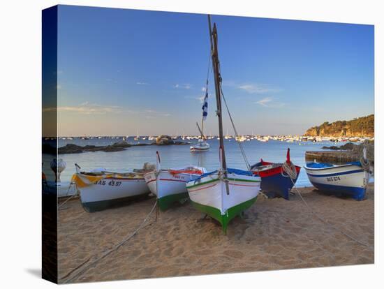 Fishing Boats at Dawn, Calella De Palafrugell, Costa Brava, Catalonia, Spain, Mediterranean, Europe-Stuart Black-Stretched Canvas