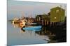 Fishing boats at dock-null-Mounted Premium Giclee Print
