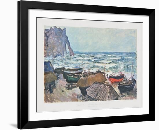 Fishing Boats at Etrétat-Claude Monet-Framed Collectable Print