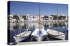 Fishing Boats at Fishing Port, Porto Colom, Majorca (Mallorca)-Markus Lange-Stretched Canvas