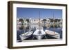 Fishing Boats at Fishing Port, Porto Colom, Majorca (Mallorca)-Markus Lange-Framed Photographic Print