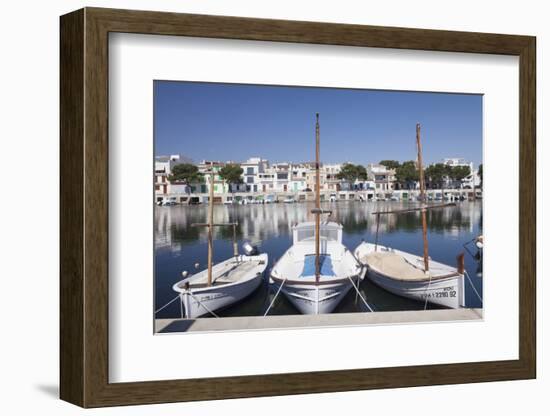 Fishing Boats at Fishing Port, Porto Colom, Majorca (Mallorca)-Markus Lange-Framed Photographic Print