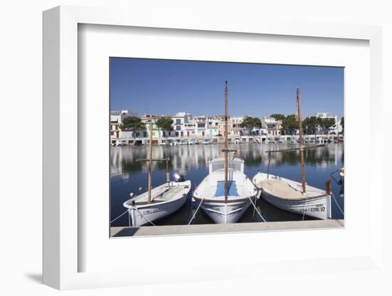 Fishing Boats at Fishing Port, Porto Colom, Majorca (Mallorca)-Markus Lange-Framed Photographic Print