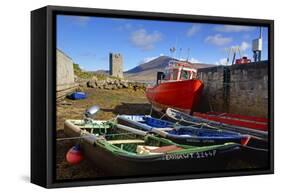 Fishing Boats at Kildownet Pier-Richard Cummins-Framed Stretched Canvas