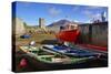 Fishing Boats at Kildownet Pier-Richard Cummins-Stretched Canvas