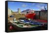 Fishing Boats at Kildownet Pier-Richard Cummins-Framed Stretched Canvas