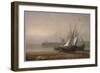 Fishing Boats at Low Tide, C.1850S (Oil on Canvas Mounted on Masonite)-Fitz Henry Lane-Framed Giclee Print