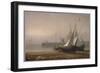 Fishing Boats at Low Tide, C.1850S (Oil on Canvas Mounted on Masonite)-Fitz Henry Lane-Framed Giclee Print