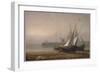 Fishing Boats at Low Tide, C.1850S (Oil on Canvas Mounted on Masonite)-Fitz Henry Lane-Framed Giclee Print