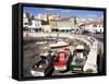 Fishing Boats at Low Tide, Peniche, Estremadura, Portugal-Ken Gillham-Framed Stretched Canvas