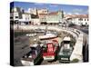 Fishing Boats at Low Tide, Peniche, Estremadura, Portugal-Ken Gillham-Stretched Canvas