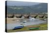 Fishing Boats at Low Tide, San Vicente De Al Barquera, Spain-David R. Frazier-Stretched Canvas