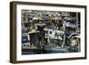 Fishing Boats at Negombo Lagoon, Negombo, Sri Lanka, Asia-John Woodworth-Framed Photographic Print