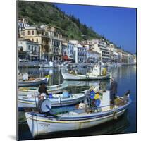 Fishing Boats at Port Town of Neapoli, Peloponnese, Greece, Europe-Tony Gervis-Mounted Photographic Print