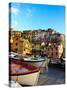 Fishing Boats at Rest in Manarola in Cinque Terre, Tuscany, Italy-Richard Duval-Stretched Canvas