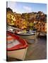 Fishing Boats at Rest in Manarola in Cinque Terre, Tuscany, Italy-Richard Duval-Stretched Canvas