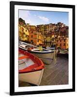 Fishing Boats at Rest in Manarola in Cinque Terre, Tuscany, Italy-Richard Duval-Framed Photographic Print