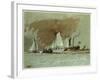 Fishing Boats at Sea, Boarding a Steamer Off the Isle of Wight-J. M. W. Turner-Framed Giclee Print