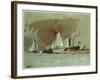 Fishing Boats at Sea, Boarding a Steamer Off the Isle of Wight-J. M. W. Turner-Framed Giclee Print