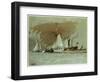 Fishing Boats at Sea, Boarding a Steamer Off the Isle of Wight-J. M. W. Turner-Framed Giclee Print
